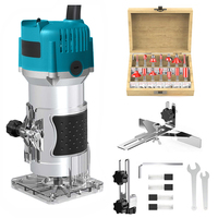 800w 30000rpm Electric Trimmer Wood Machine Kit 1/4 Inch Woodwork Router Trimming Wood milliling Carving Trimmer Woodwork