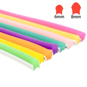 0.5-10m 6mm 8mm Silicone Neon Strip Tube Bendable Separate Newly Flexible For DIY LED Neon Sign Waterproof IP67