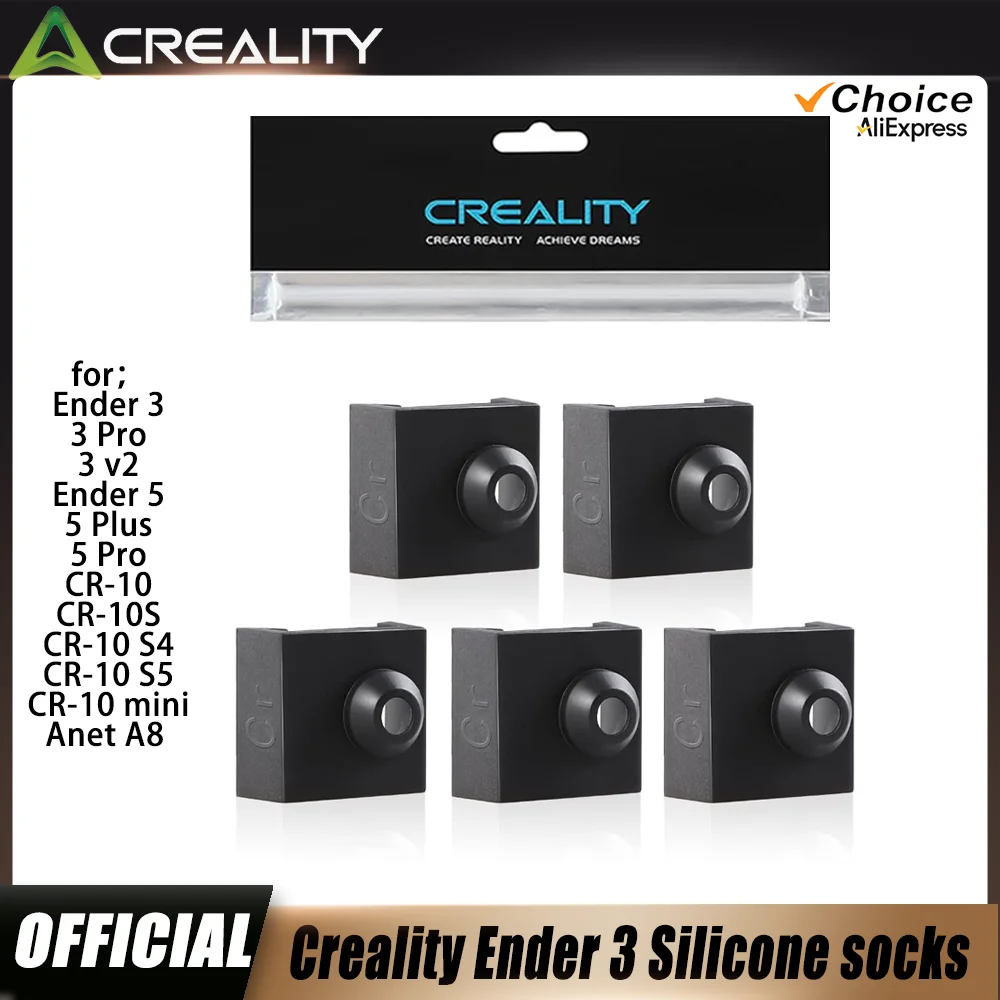 

Creality Official Ender 3 Silicone Sock , 3D Printer Hotend Silicone Sock , for Ender 3/3 Pro/3 V2, Ender 5/5 Plus/ 5 Pro, CR 10