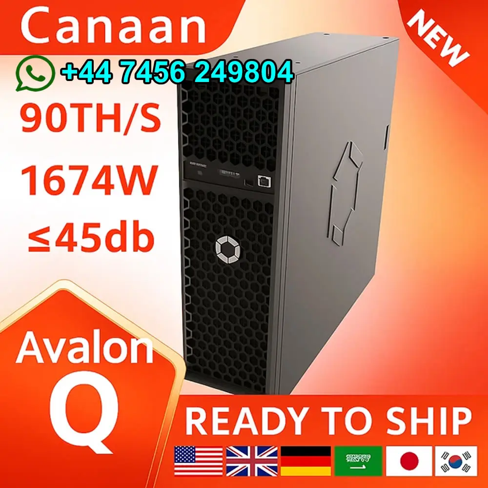 Удивительная сделка Купите 3, получите 2 бесплатно Новый Canaan Avalon Q 90TH/s 1674W Тихий биткойн-майнер для домашнего использования ECO В НАЛИЧИИ! ROI
