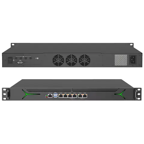 1U Rackmount Router Firewall Server - LGA1700 i9-12900/i7-12700/i5-12400, TPM 2.0, 6x LAN, Network Security Appliance