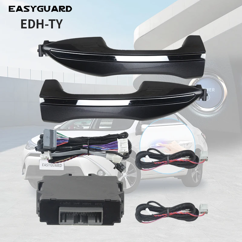 EASYGUARD Comfort Access Touch Door Handle Keyless Entry System Fit for Toyota 14-19 Corolla 15-19 Levin with OEM Start Button