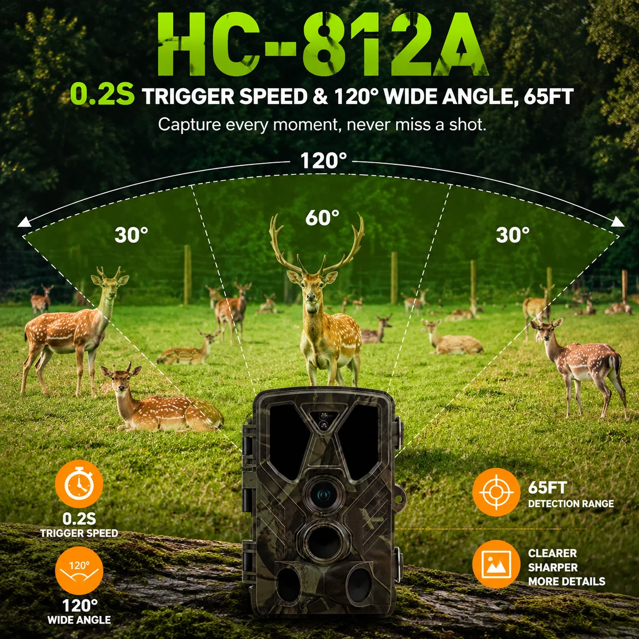 Outdoor Hunting Video Camera - Câmera de vida selvagem ao ar