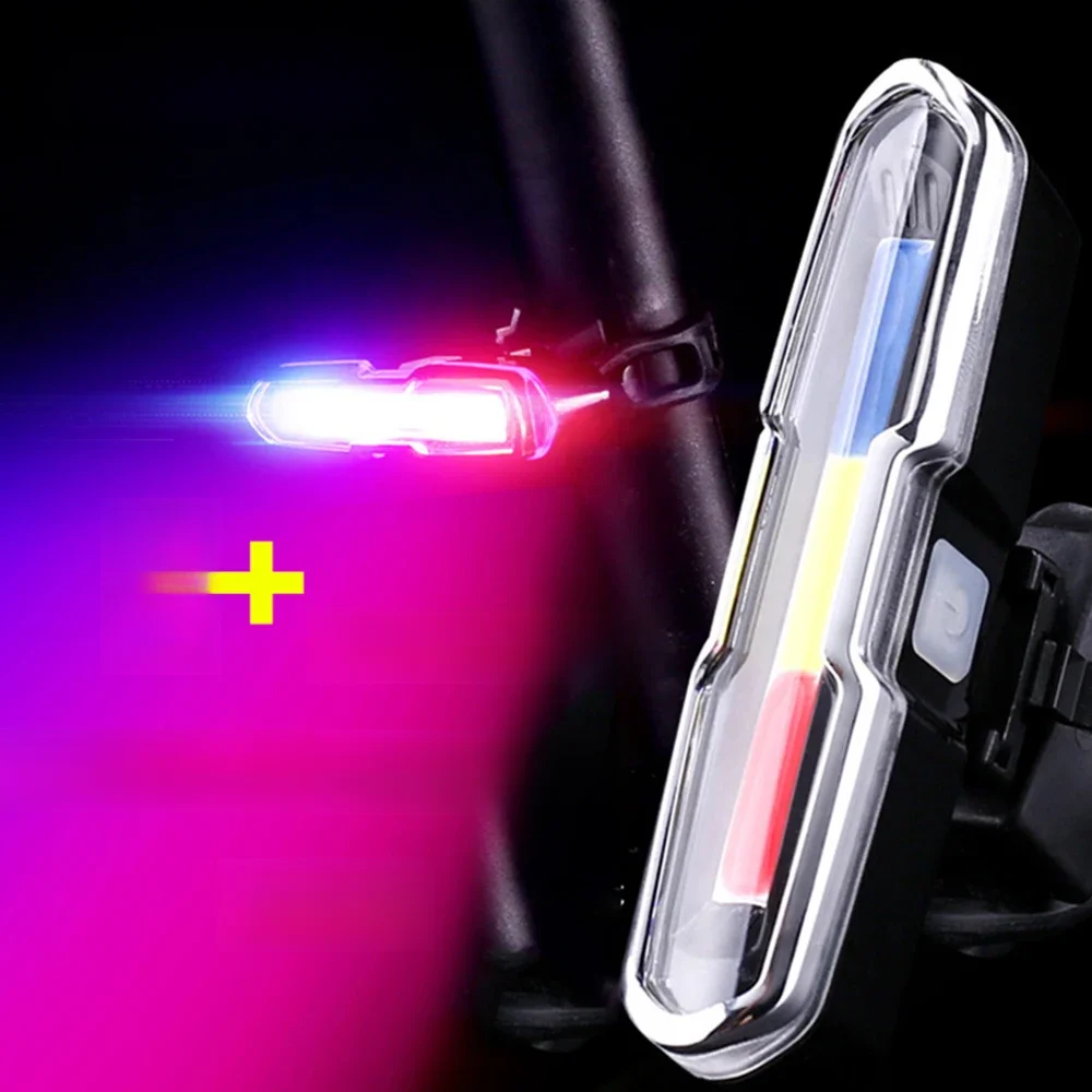 AliExpress NONE 3 Color Bicycle Rear Light Rechargeable Cycling Tail Lamp Waterproof MTB Bike Warning Taillights for Running Riding Cycling