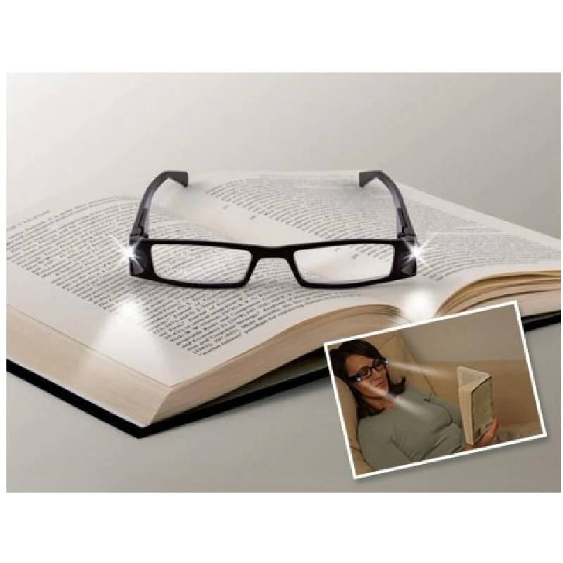 LED Lighted Book Reading Glasses Without Prescription