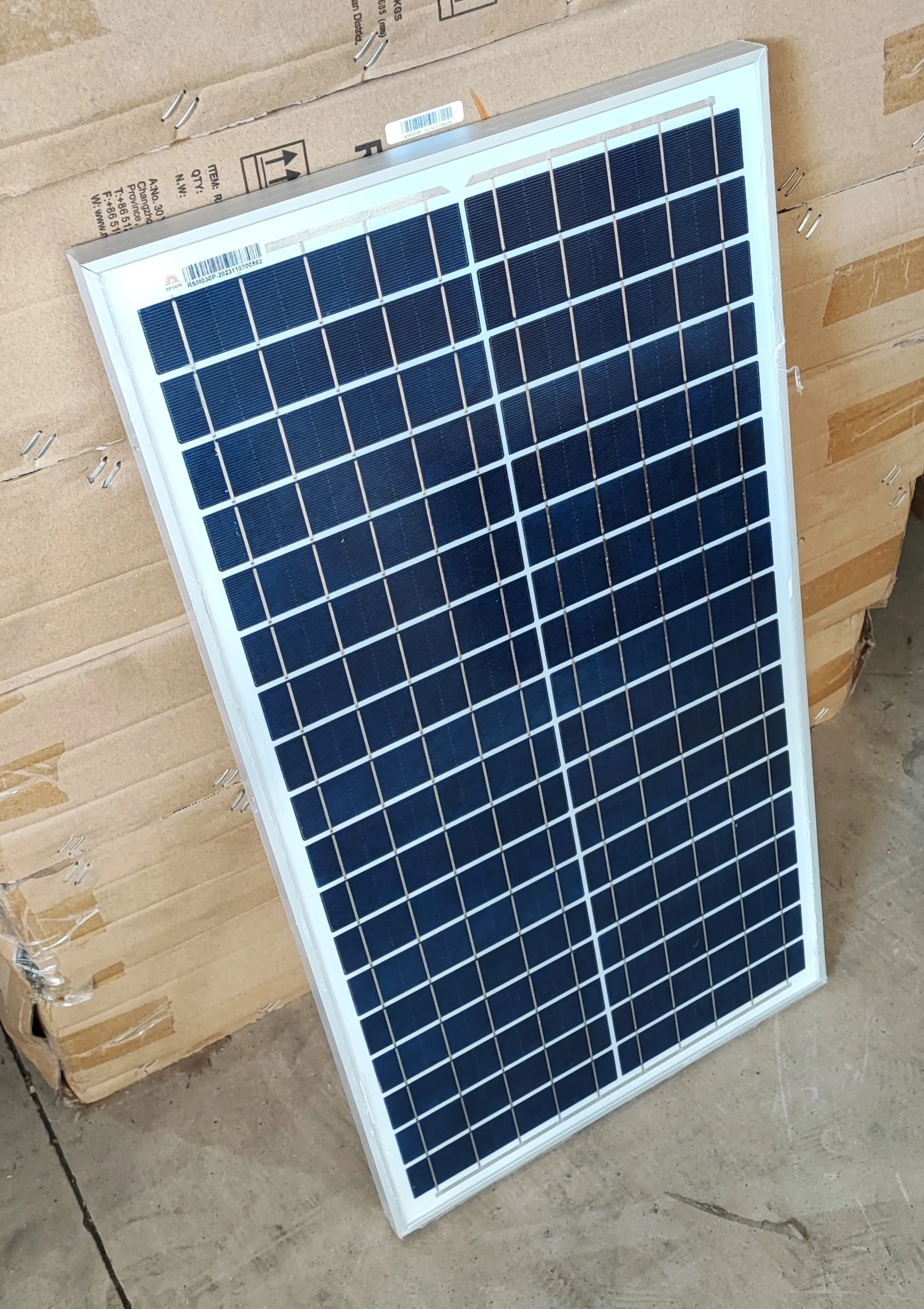 painel placa celula solar fotovoltaica 30w 12v inmetro offgrid