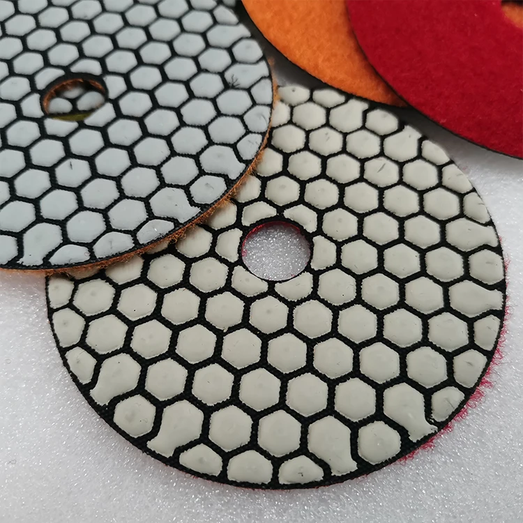 

3 Steps Set 4" 100mm Granite Resin Dry Usage Resin Bond Diamond Abrasive Polishing Pads, 3 Step Polishing Pads
