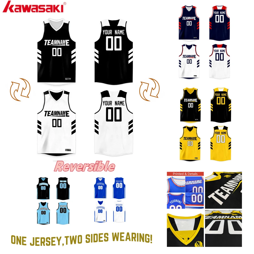 Personalize Basketball Jersey Reversible Custom Uniform Add Team Name Number Personalized Sports Vest for Adult/kids/boys/girls