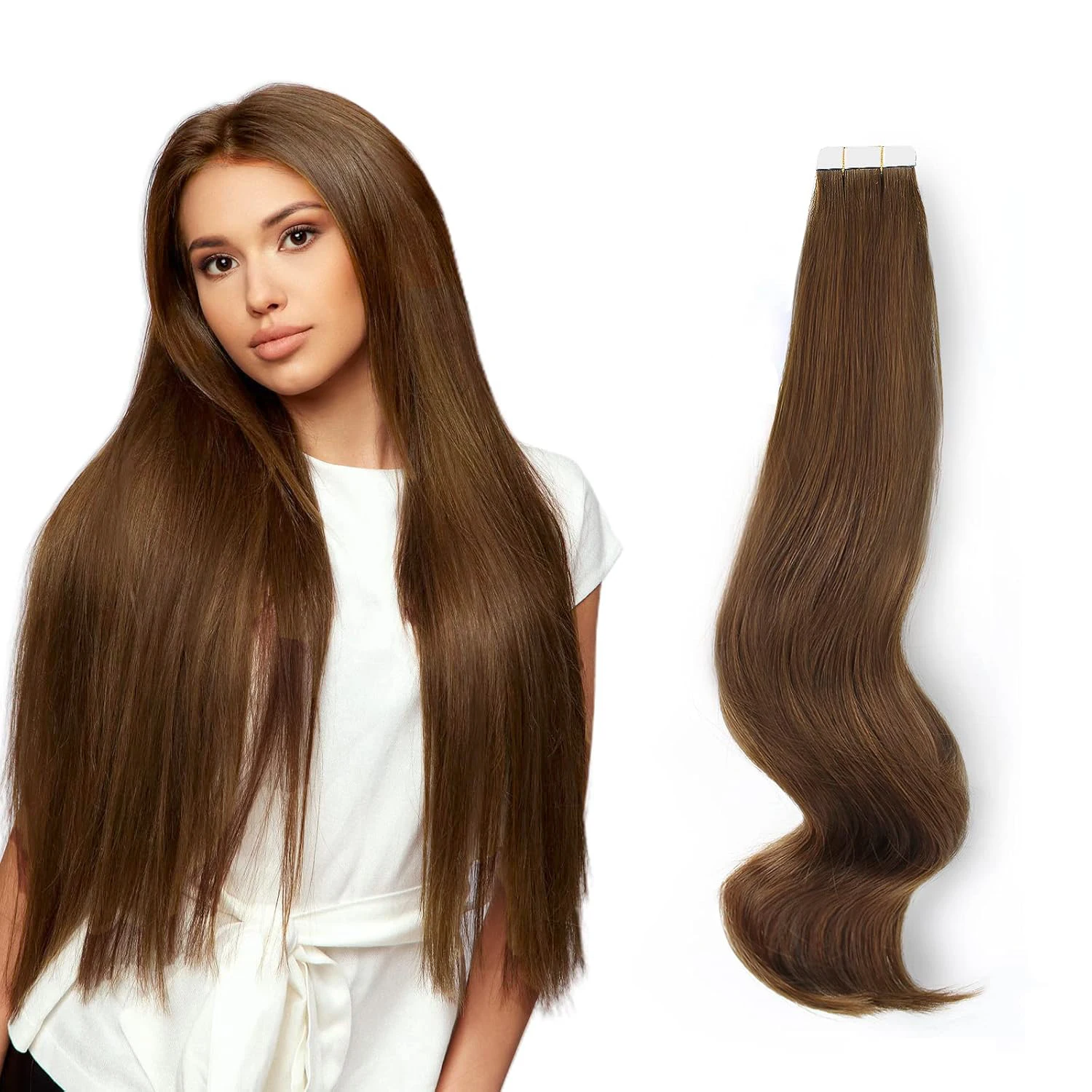 Sixstarhair 20 шт. лента для наращивания человеческих волос Remy 50 г 14/16/18/20/22 дюймов лента для наращивания волос настоящие человеческие волосы для женщин