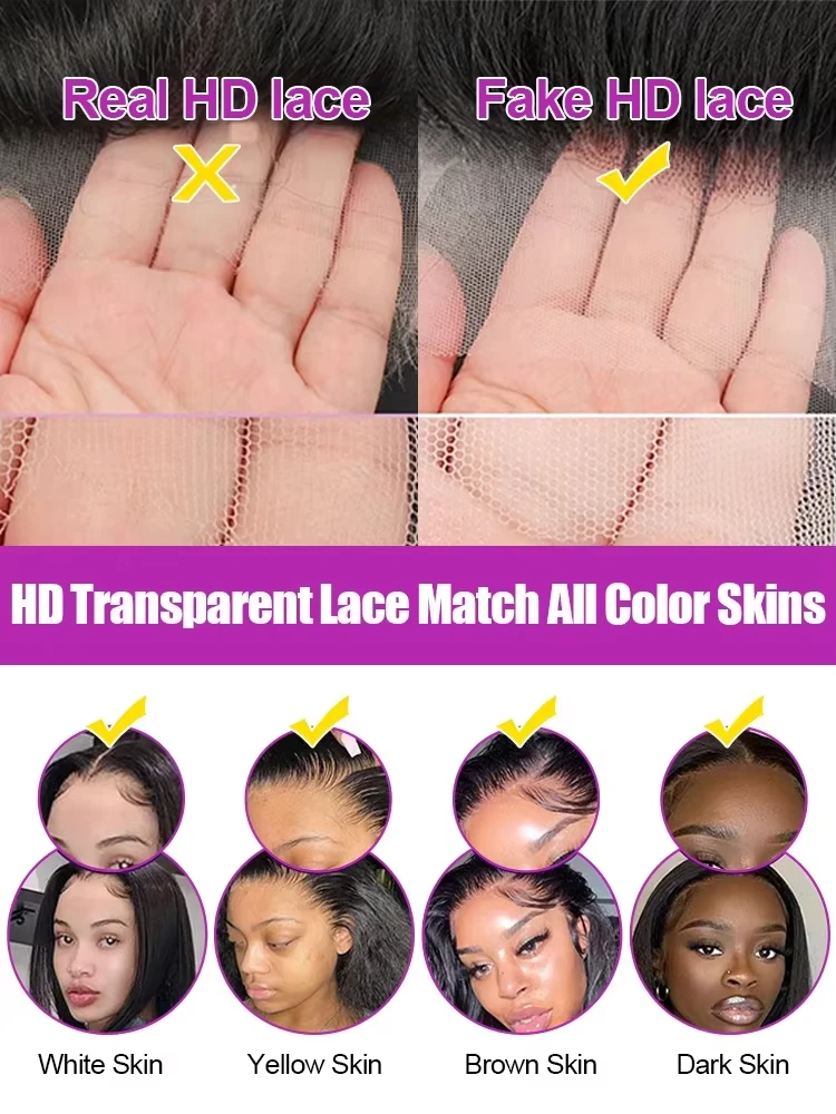 Mossily 300 Density Bone Straight 30 40 Inch 13x6 Lace Front Human Hair Wigs 13x4 HD Lace Frontal Wig 5x5 Closure Glueless Wigs image 5