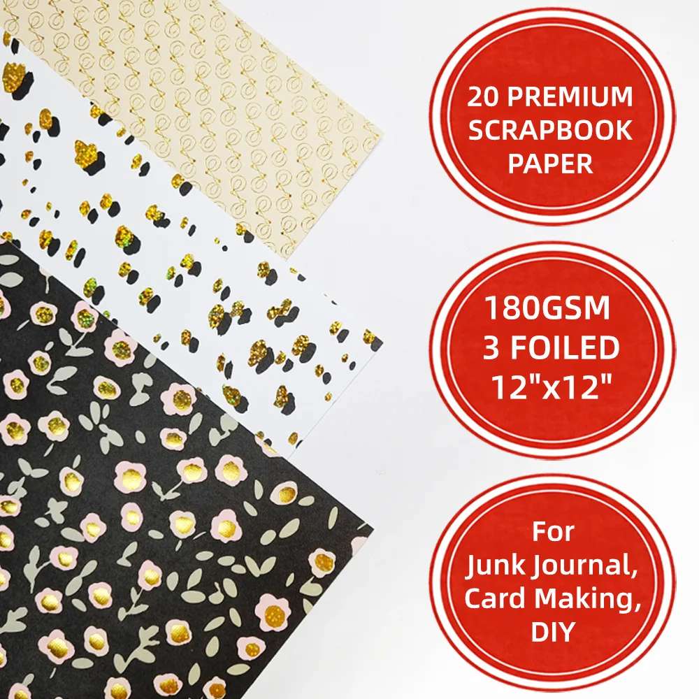 

Creative Path 12inch Scrapbooking Supplies Papers Journaling Cardmaking Crafts Materials 20 Unique Pages 305x305mm Acid Free