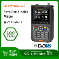 GTMEDIA V8 Finder 2 Satellite Finder Meter DVB-S/S2/S2X 3.5 Inch LCD Display 1080P,Type-c Port Satfinder VS Freesat Finder Meter