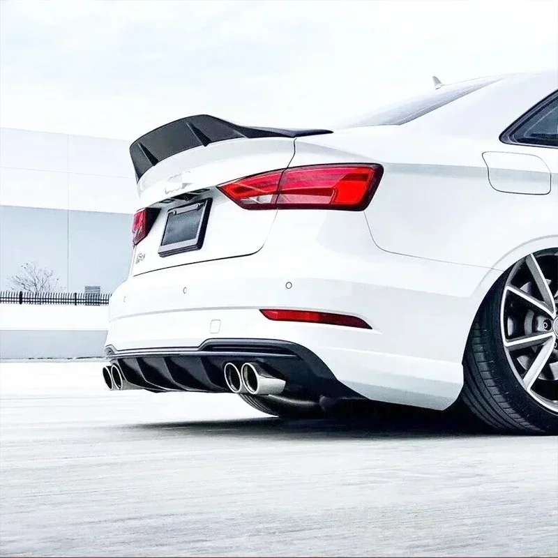 Tylny spojler bagażnika w stylu R4 Skrzydło ogonowe do AUDI A3 S3 RS3 8V Sedan 2016-2020 Tylny spojler dachowy Splitter Bodykit Tuning — 2