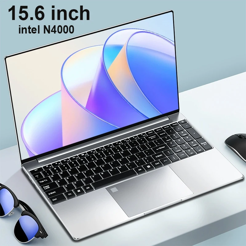 15,6 "Windows 11 laptopcomputer Intel Celeron N4000 laptopcomputer 16 GB DDR4 1/2 TB SSD-laptops Vingerafdruk ontgrendelen Notebook PC