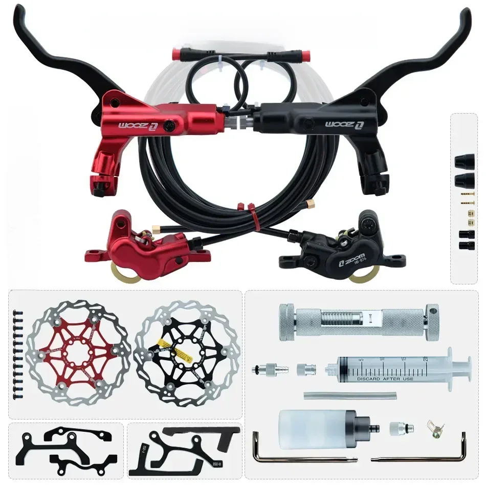 AliExpress Goodtaste ZOOM HB-876E 4-piston Disc Hydraulic Brake Electric Scooter Folding 203 Mountain Bike Power Off