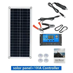 Equipped with 40W Outdoor USB 5V Solar Flexible Panel Suitable for RV Camping and Hiking Charger Power Supply