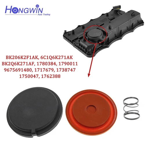 9675691480   Kit de reparación de tapa de válvula PCV, membrana de 78mm para Frod Transit Mk7 Mk8 Peugeot 2,2 TDCi 2011-2019 BK206K2F1AK, 6C1Q6K271AK