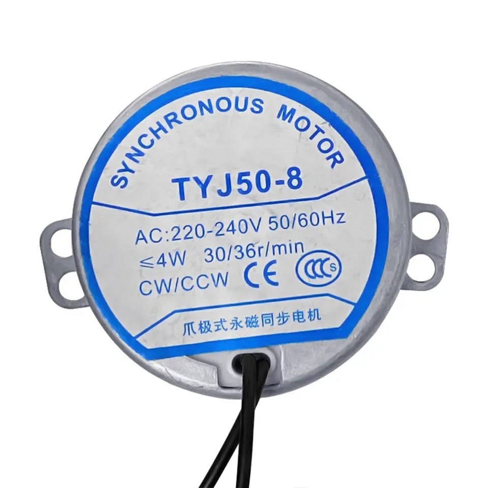 Hongyun Fan Rotating Leaf Fan High-speed Shaking Head Synchronous Motor 30/36r/Min Tyj50-8 Fan Guide Wheel Motor