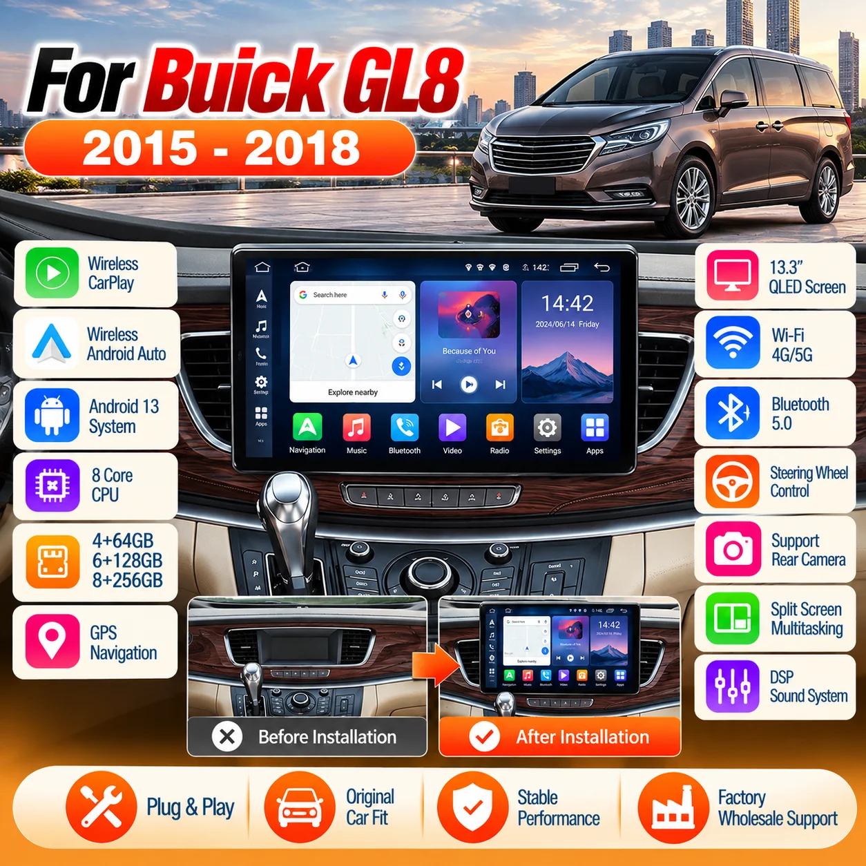 Bluetooth Touch Screen 13.3