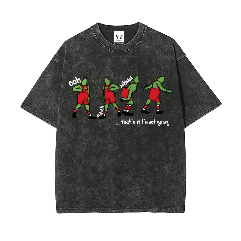 グラフィックウォッシュ加工生地Tシャツ オーバーサイズ ユニセックス カジュアル ソフト 快適 レトロスタイル デイリーウェア トレンドファッション 秋服