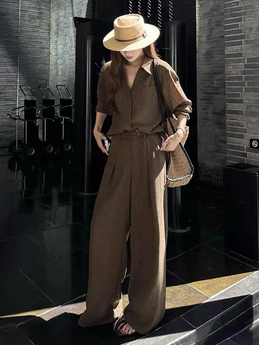 Herbst minimal lässig Damen Lyocell einfarbig modische Kleidungsset