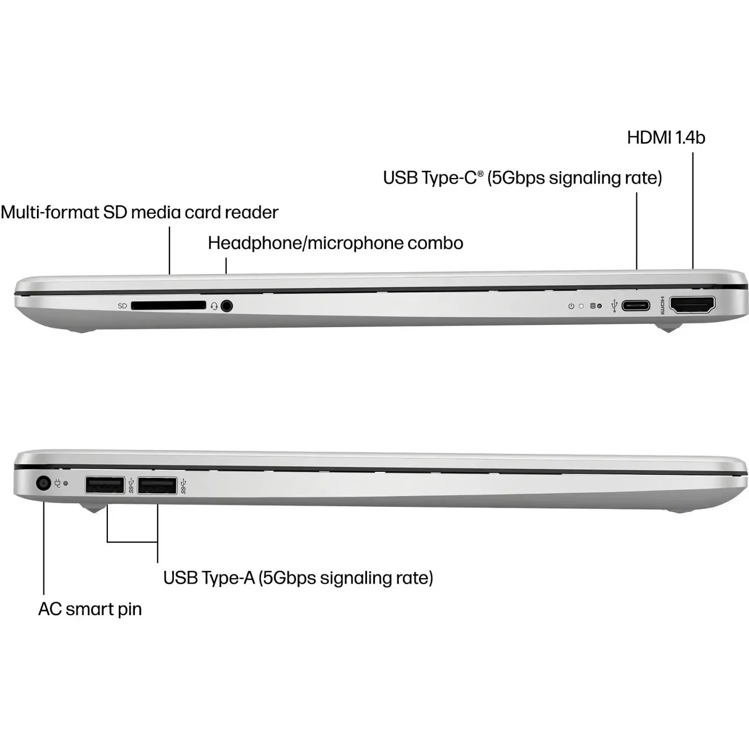HP 15.6 "Business Touchscreen Laptop,Intel Core i3-1215U,64GB RAM,2TB SSD,Windows 11 s, Silber