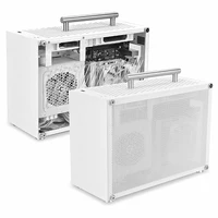 METALFISH T60 Mini ITX White Case 9L Acrylic Or Mesh Side Panel Compact transparent PC Support SFX PSU/300mm GPU 2