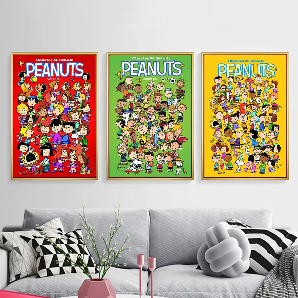 Peanuts Character Painting Modern Classic Cartoon Wall Art Canvas Poster Print Snoopy Picture for Living Room Home Decor Cuadors