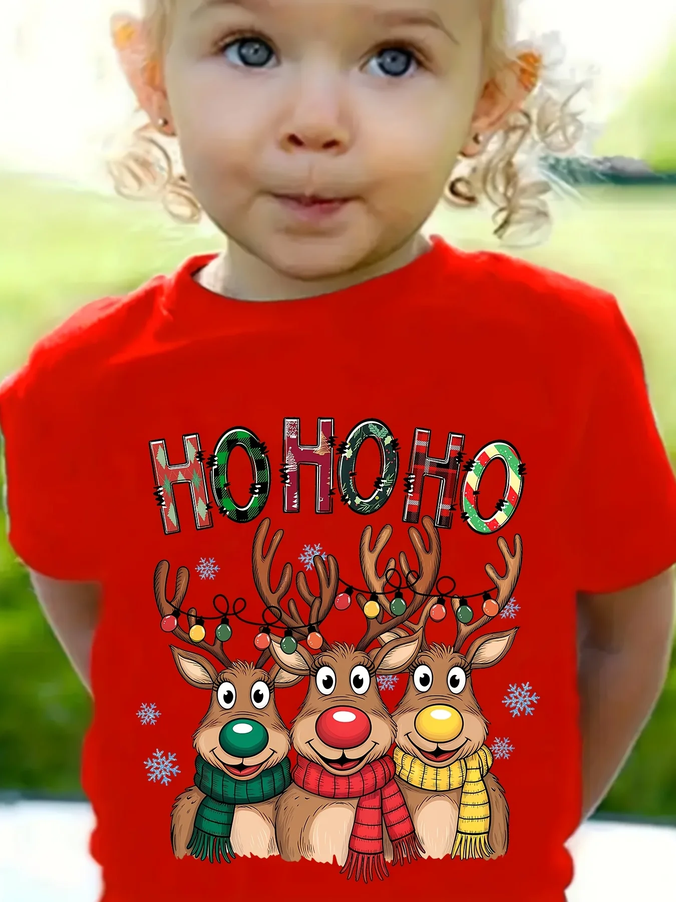 Kinderkleidung, niedliche Tiere, bedruckt, Weihnachts-T-Shirt, festliche Kurzarm-Kleidung für Jungen und Mädchen, 2–14 Jahre, Weihnachtsgeschenk, Kinder-Top-T-Shirt – Detail 6