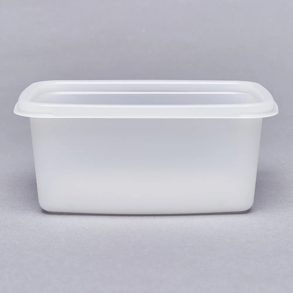 Square packaging delivery side dish sealed dough container large 400ml, 25 pieces (torso + lid)