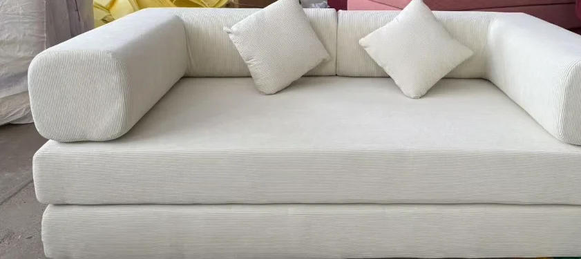 2026 Nieuw Ontwerp Hoekmodel Vacuüm Gecomprimeerde Stoffen Sofa Compressie Bed Set Huis Appartement Hotel Woonkamer Slaapbank