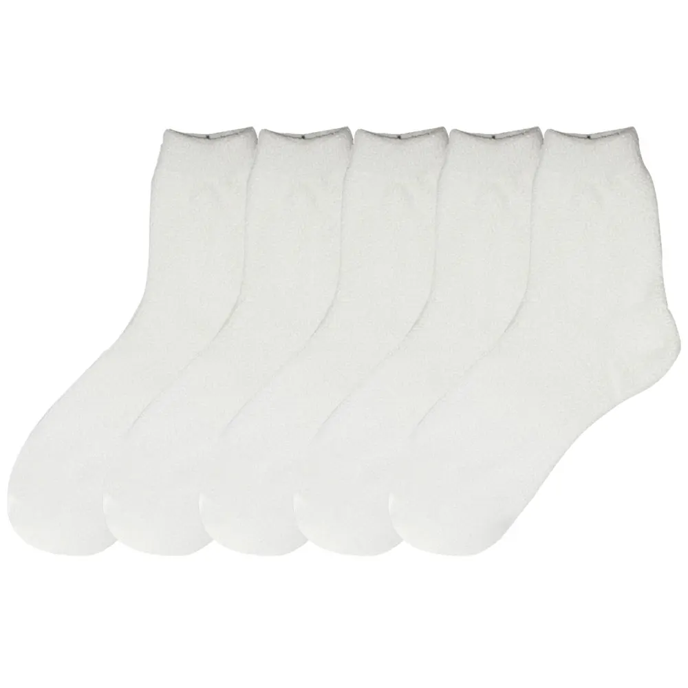 Beverly Hills Polo Club Men's Warm Tactel Simple Solid Sleep Socks, 5 Pairs