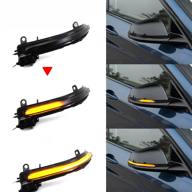 2x LED Lusterko boczne Dynamiczny kierunkowskaz Sekwencyjne światło Do BMW X1 F48 F49 X2 F40 F45 F46 — 2