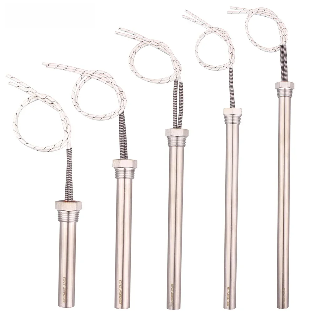 Onderdompeling Cartridge Heater 1/2 "Draad Cilindrische Hot Rod Weerstand 220V 300W 500W 1/1.5/2KW Elektrisch Water Verwarmingselement - afbeelding 2