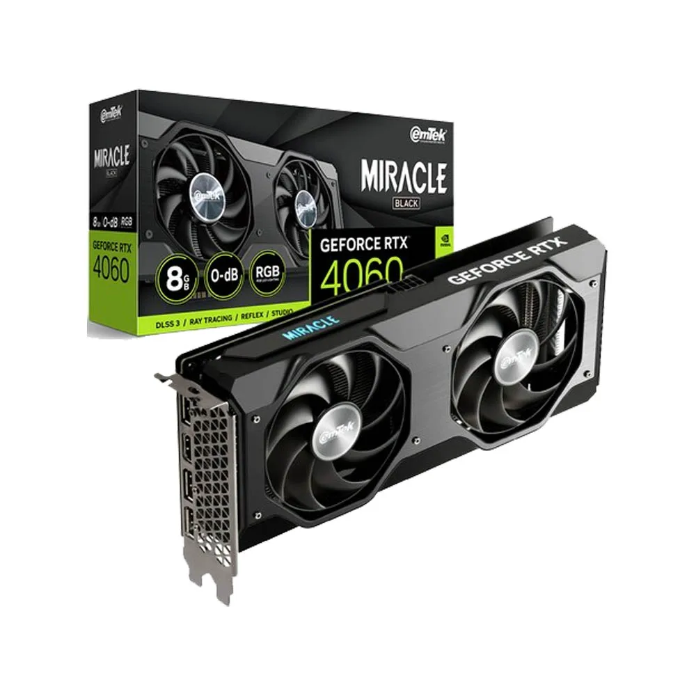 IMTECH GIFORCE RTX 4060 MIRACLE BLACK D6 8GB