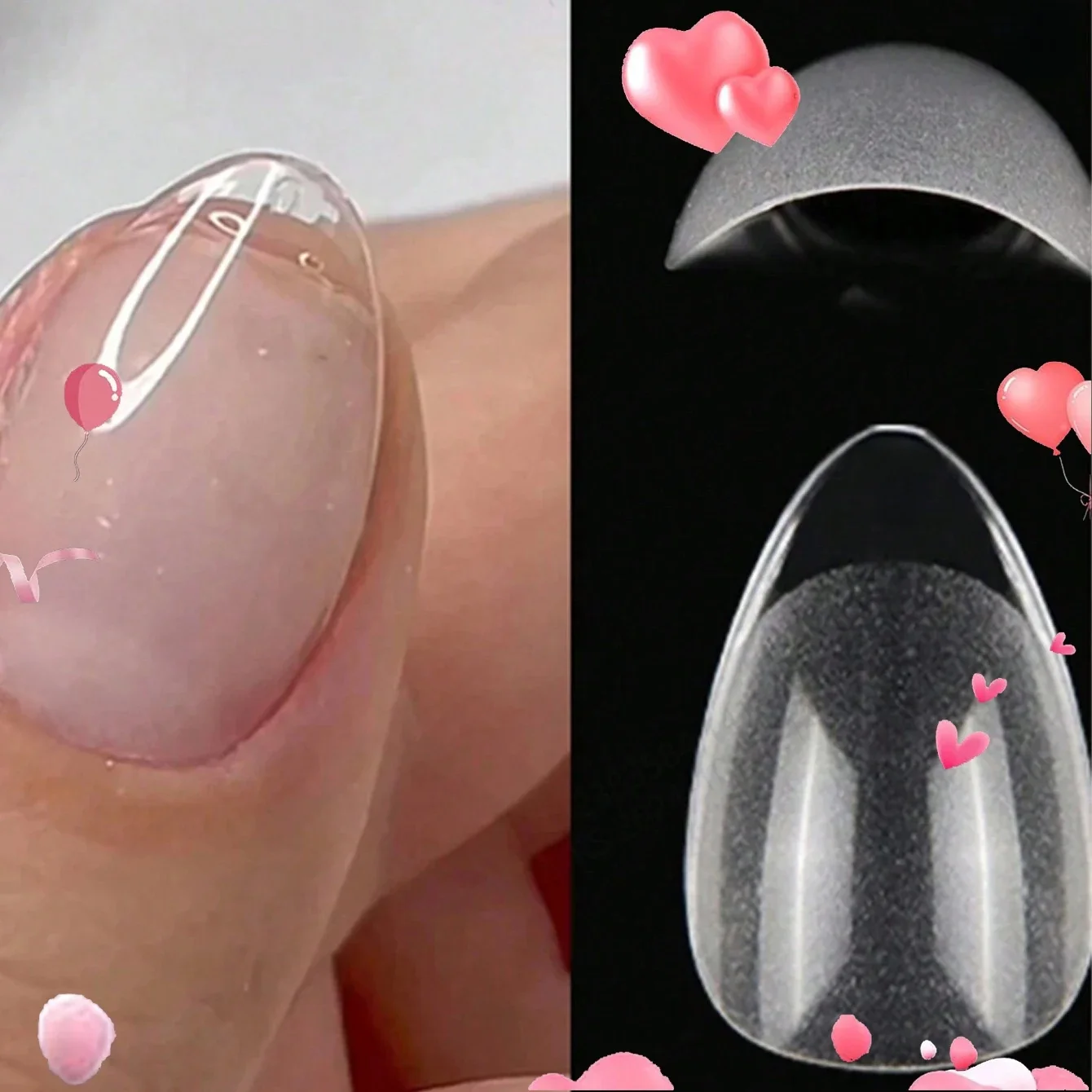 240 pièces/boîte demi-mat XXS amande ongles conseils couverture complète Gel doux faux ongles artificiels Extension parfait pour lit d'ongles Extra court