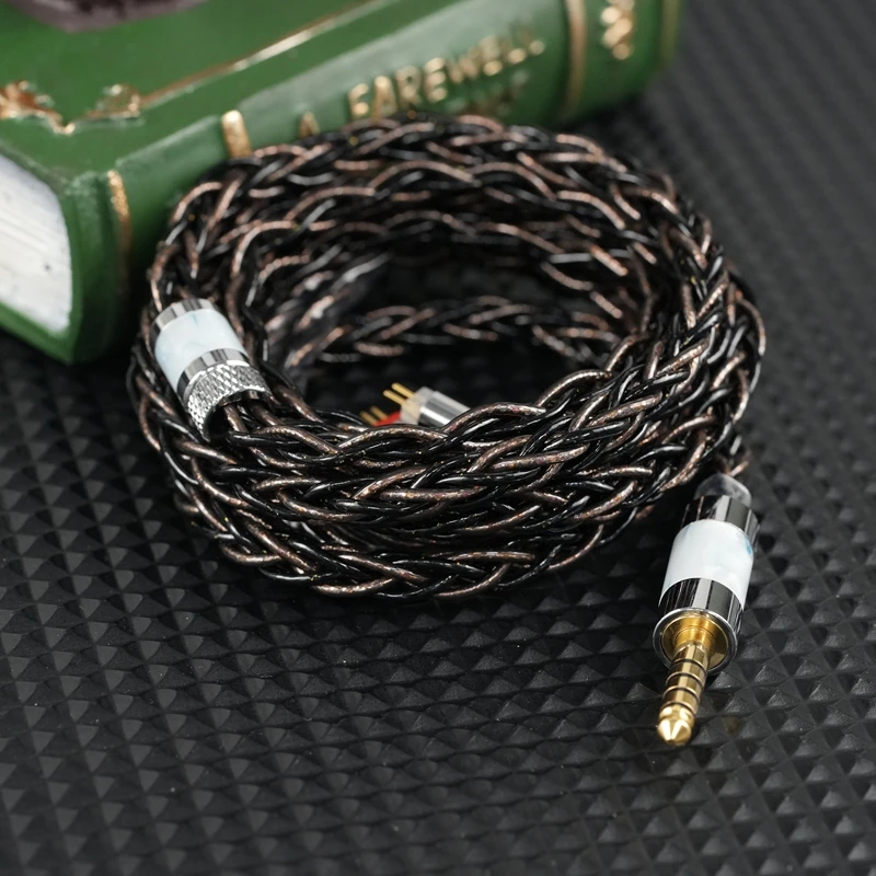 GY HiFi-195 Snail Man، الكتاب الهزلي سوبر 8-Core ترقية IEM كابل 3.5/4.4 ملم / راحة 2PIN/N5005 لـ CKLVX CK2V IEM 1DD + 4BA #3