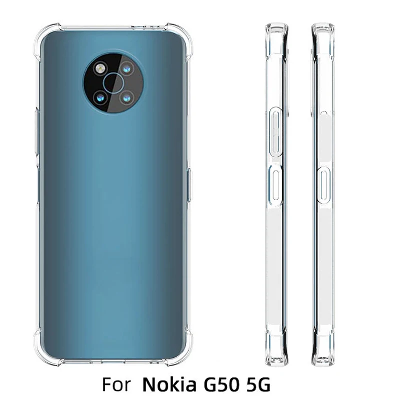 Para nokia g50 5g ta-1358 caso almofada de ar à prova de choque airbag silicone macio tpu capa traseira para nokia g50 nokyg50 ta 1390 1370