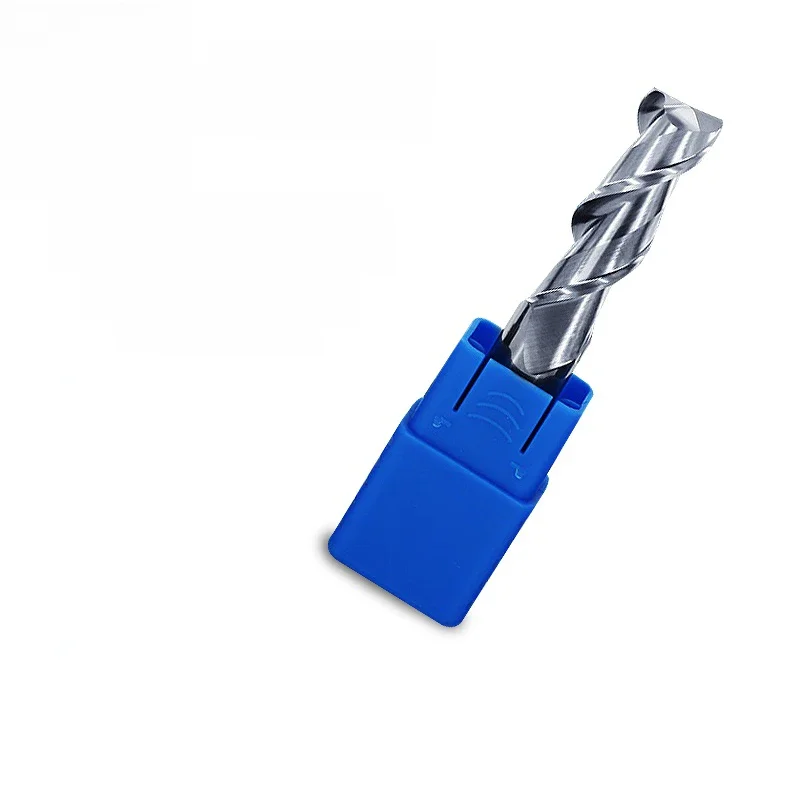 HRC50 2-Fluit Snijden Aluminium hout Koper Verwerking CNC Router Wolfraamstaal Spiraal Bit Frees Carbide End Mill - afbeelding 2