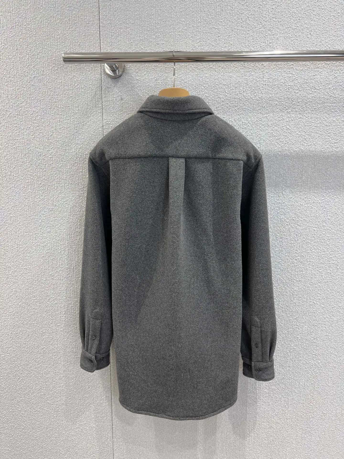 

2025 Autumn And Winter New Kpop Women Clothes Casual Lapel Wool Polar Fleece Long Shirt Fusion Wool Polar Fleece Fabric