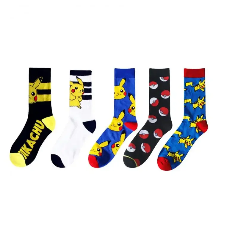 Pokemon Pikachu Figur Baumwoll socken Pokemon Squirtle Charm ander Bulbasaur Anime Cosplay Männer
