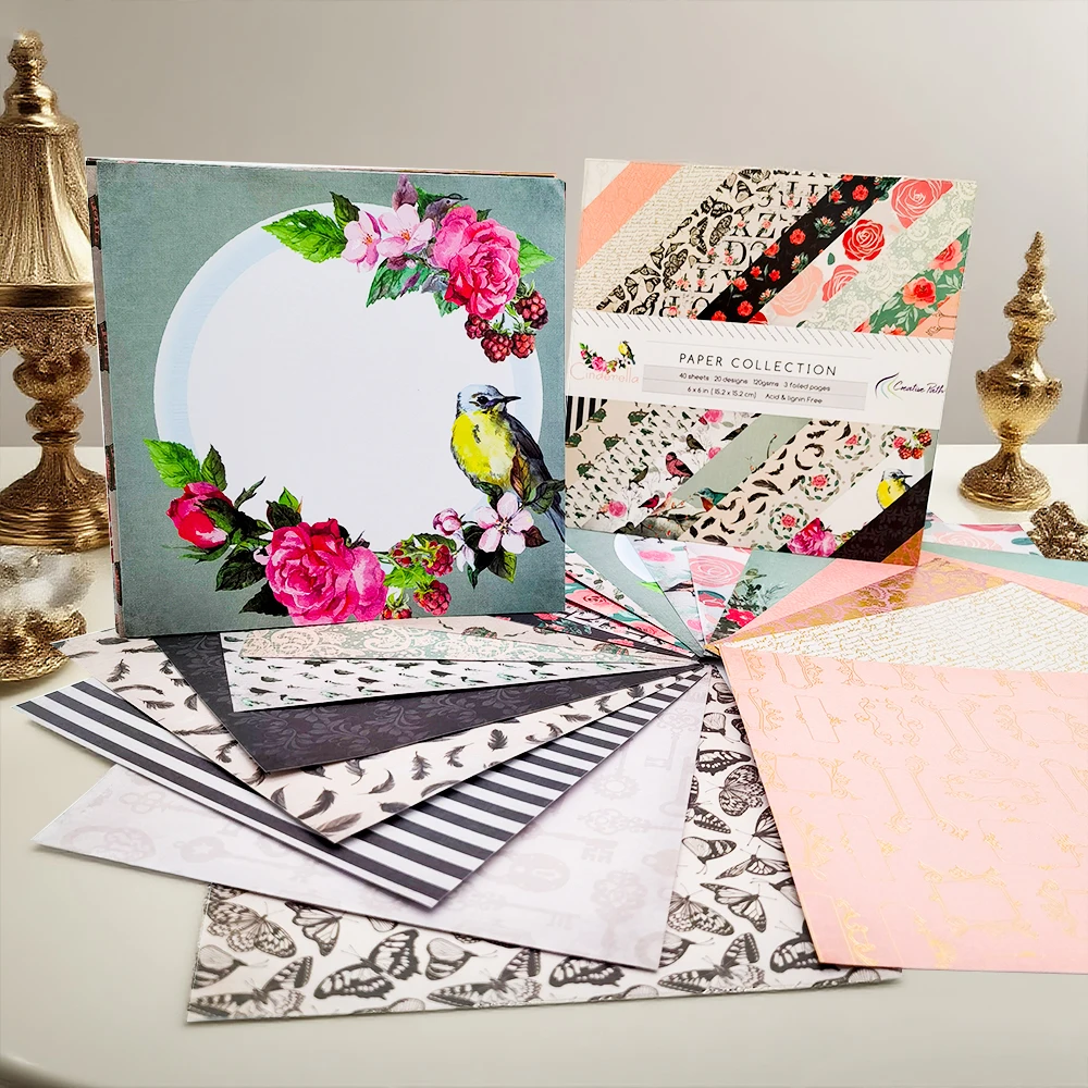 

Creative Path 6"x6 Inch Scrapbooking Supplies Vintage Designer Pattern Decorative Papers Crafts Origami Pack Acid Free
