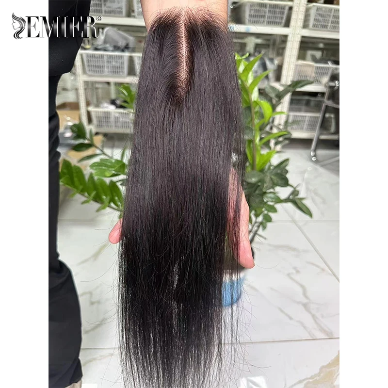 Straight Hair Kim Closure 2x6 HD Lace Middle Part Swiss Lace Human Hair Closure For Women Brazilian Remy Hair Closure piece