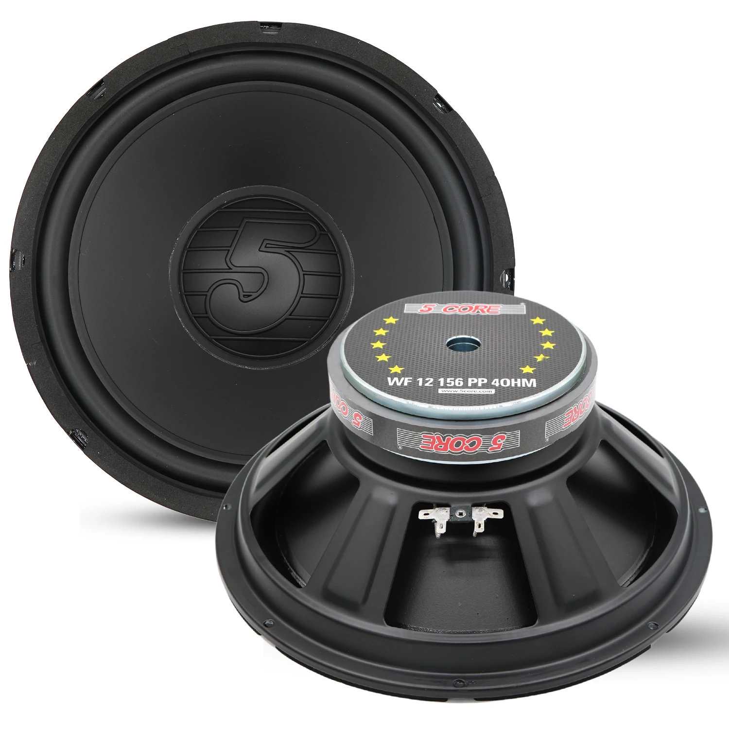 

5 Core 12 Inch Woofer 400W Car Subwoofer 4Ohm Replacement Deep Sub w Poly Cone-WF 12 156 PP 4OHM