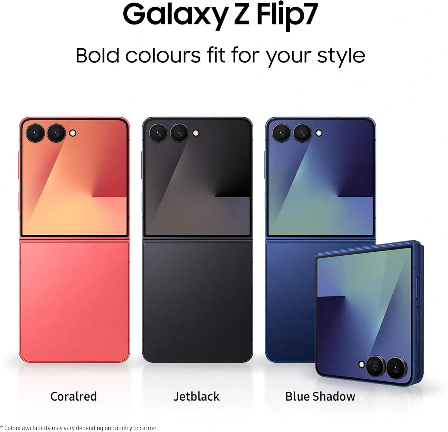 هاتف Samsung Galaxy Z Flip 7 5G AI الذكي Exynos 2500 6.9 بوصة شاشة AMOLED الديناميكية 2X 120 هرتز كاميرا 50 ميجابكسل بطارية 4300 مللي أمبير في الساعة أندرويد