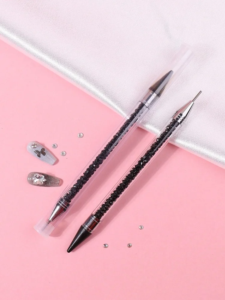1 Stück Wachs-Nagelstecker-Applikator, Doppelendiger Wachsstift für Strasssteine, Kristall- & Edelstein-Nagelkunst-Werkzeug für DIY-Maniküre – Detail 12