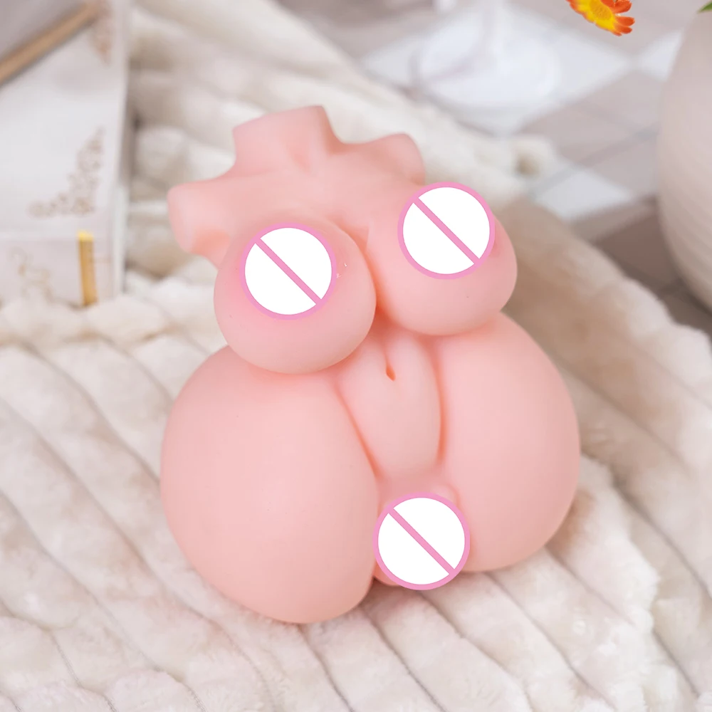 MRL Mini Peito Pequeno Boneca Sexual Arrondada Peitos Grandes Vagina Rechonchuda Ânus Apertado Dual Channel Masculino Adulto Masturbação Brinquedo