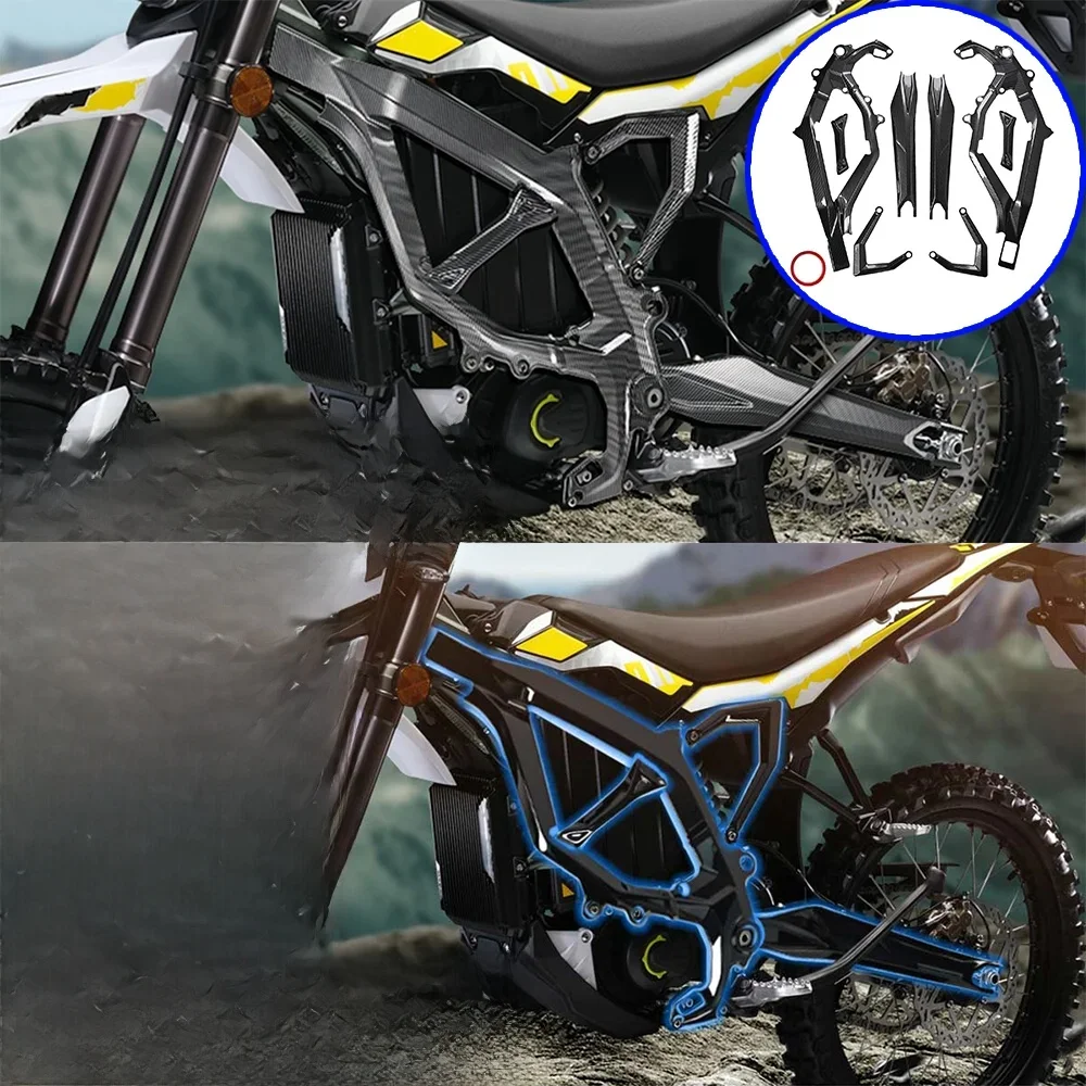 Framebeschermer kuipbodykit met grafische motorfietsen voor Sur-Ron Ultra Bee koolstofvezellook beschermhoes voor elektrische fietsen - afbeelding 2
