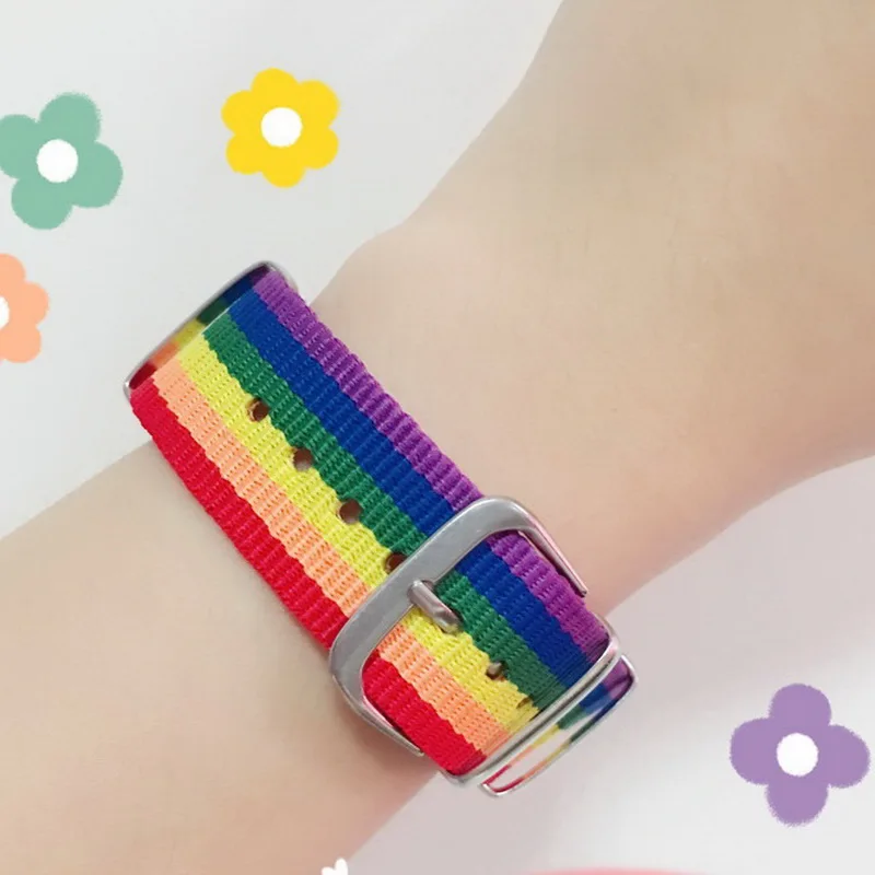 Fashion Rainbow Leather Woven Bracelet For Lesbians Gays Bisexuals Adjustable LGBT Charm Bracelet Pride Friendship Jewelry Gifts