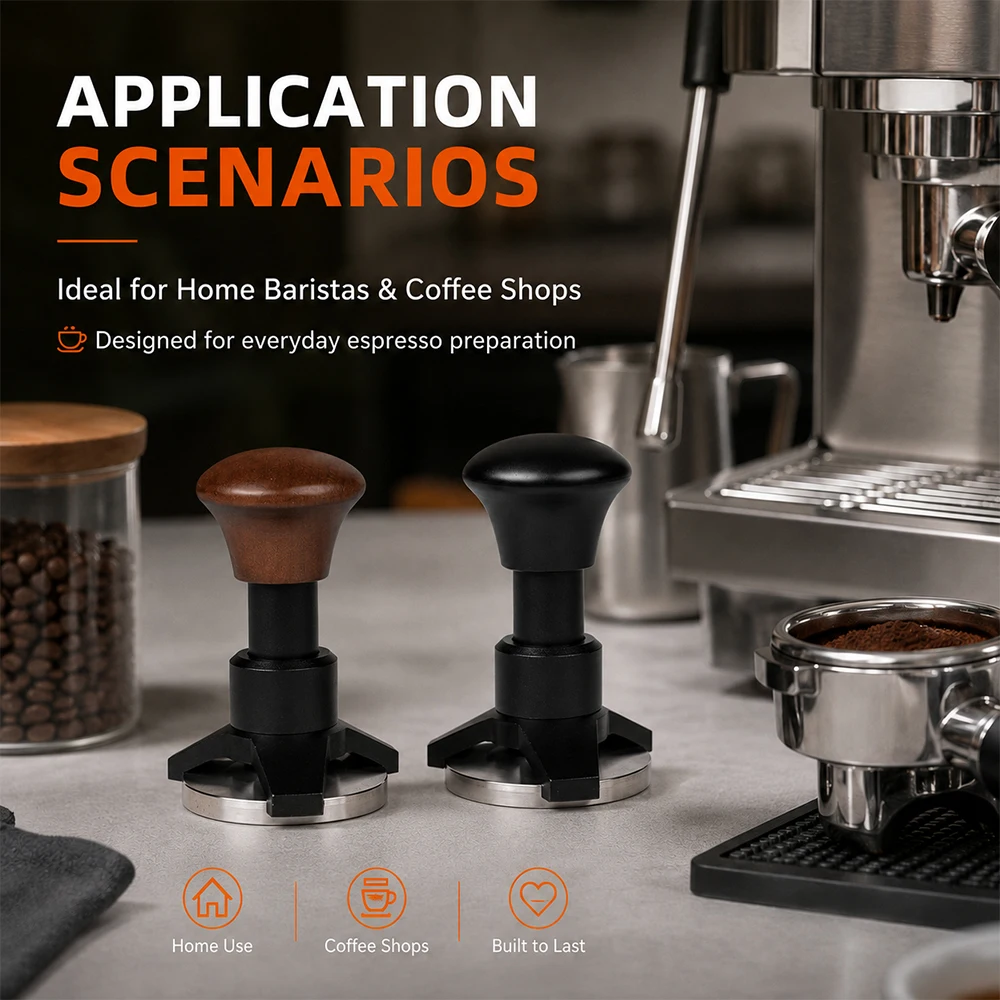 インパクトコーヒータンパー 30lb 51/53/58mm  - Coffee Tamper Leveler のレビューと価格